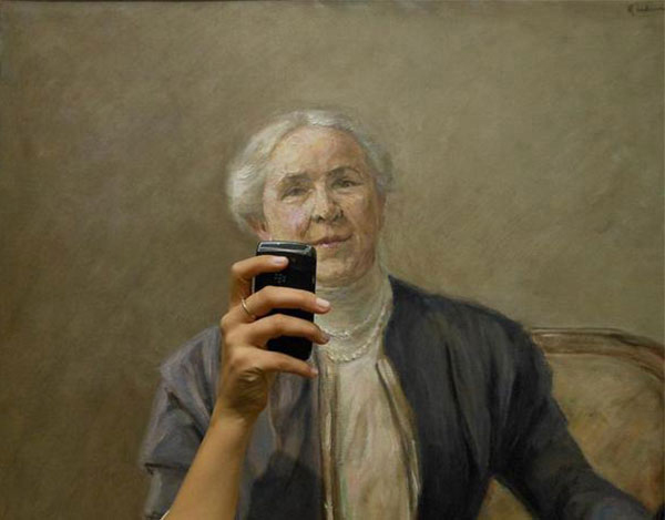 Museum Paintings Taking Selfies #1