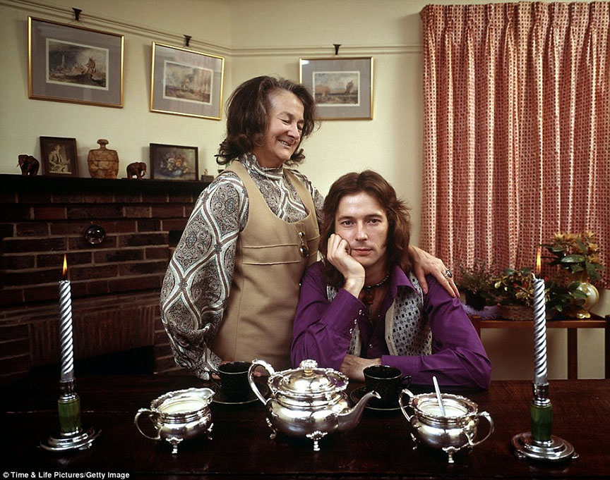 70's rock stars at home with their parents Eric Clapton