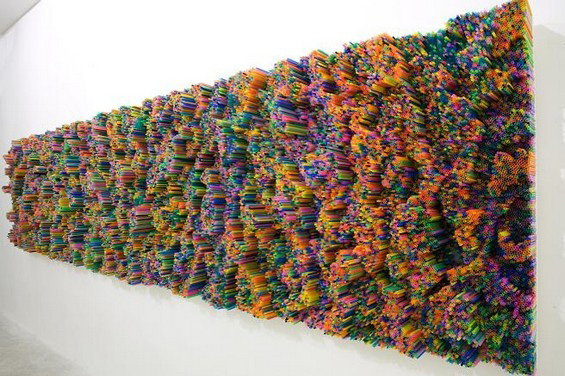 Francesca Pasquali drinking straw sculpture 1