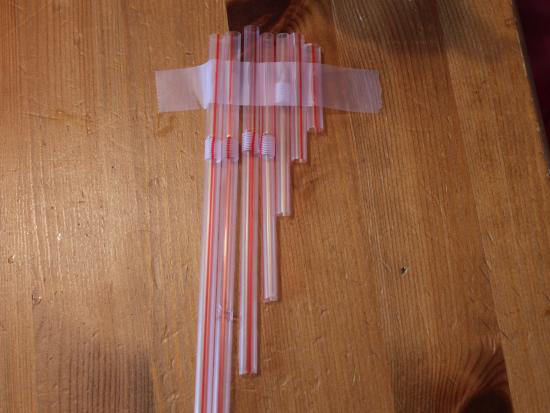 flute made of drinking straws