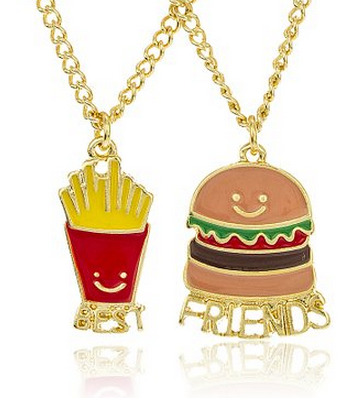 Fries and Burger BFF necklaces