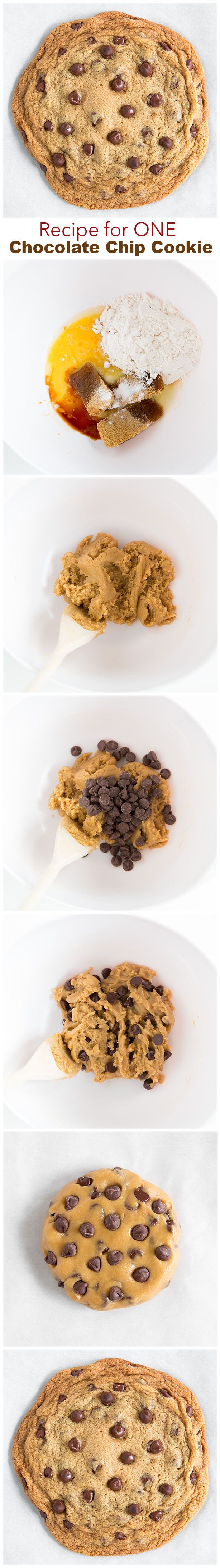 recipe for one chocolate chip cookie
